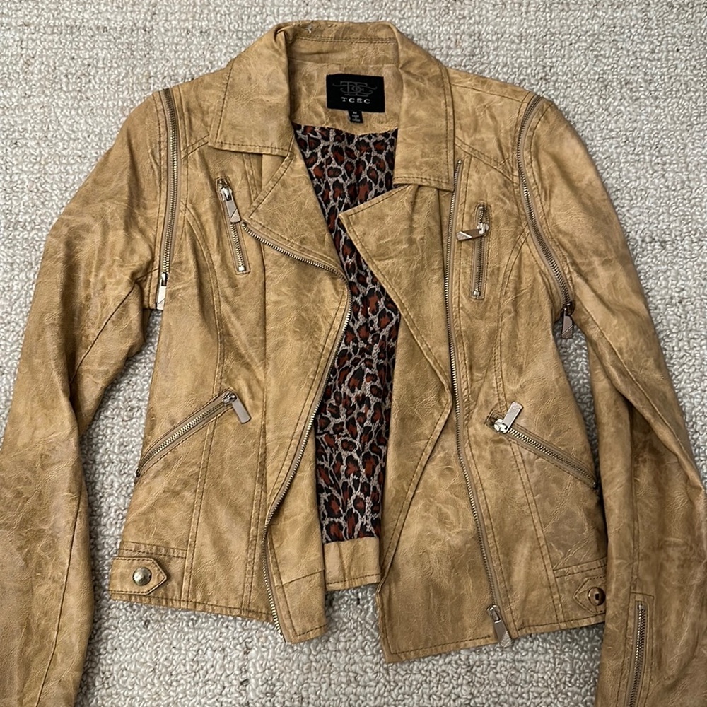 TCEC Tan Leather Jacket